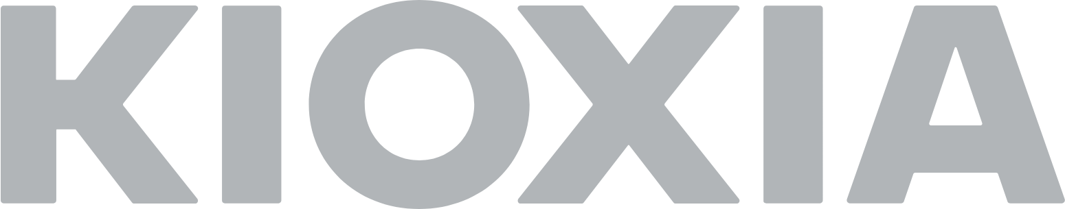 KIOXIA Holdings Corporation logo fulle size on a dark background (transparent PNG)