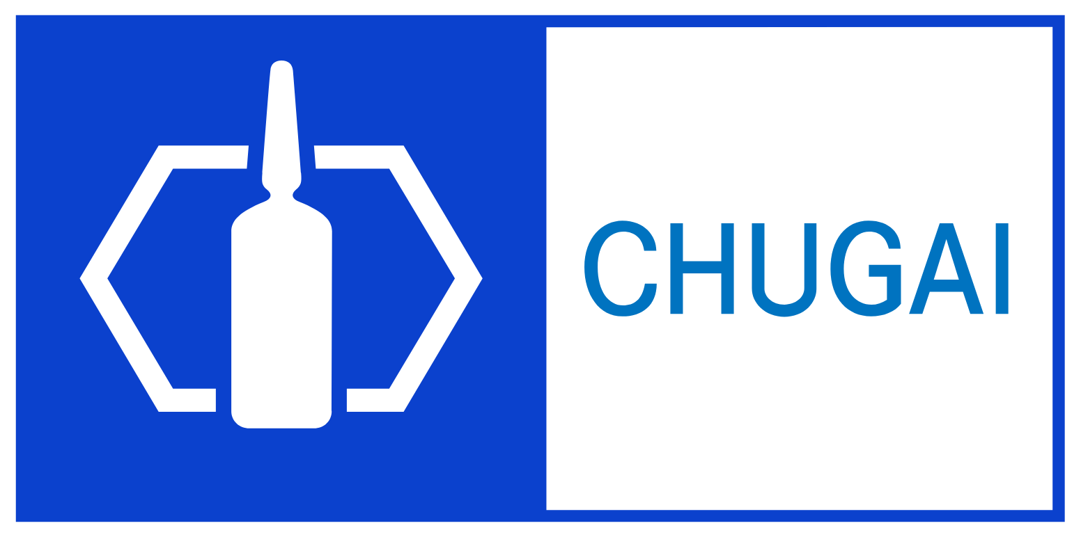 Chugai Pharmaceutical Logo für dunkle Hintergründe (transparentes PNG)