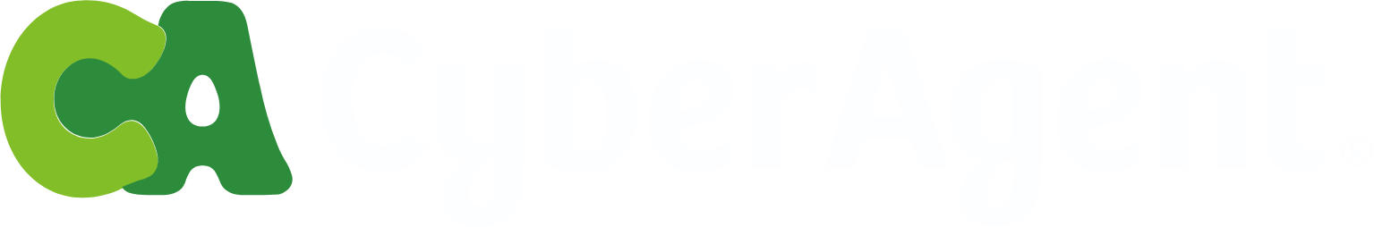 CyberAgent
 logo fulle size on a dark background (transparent PNG)