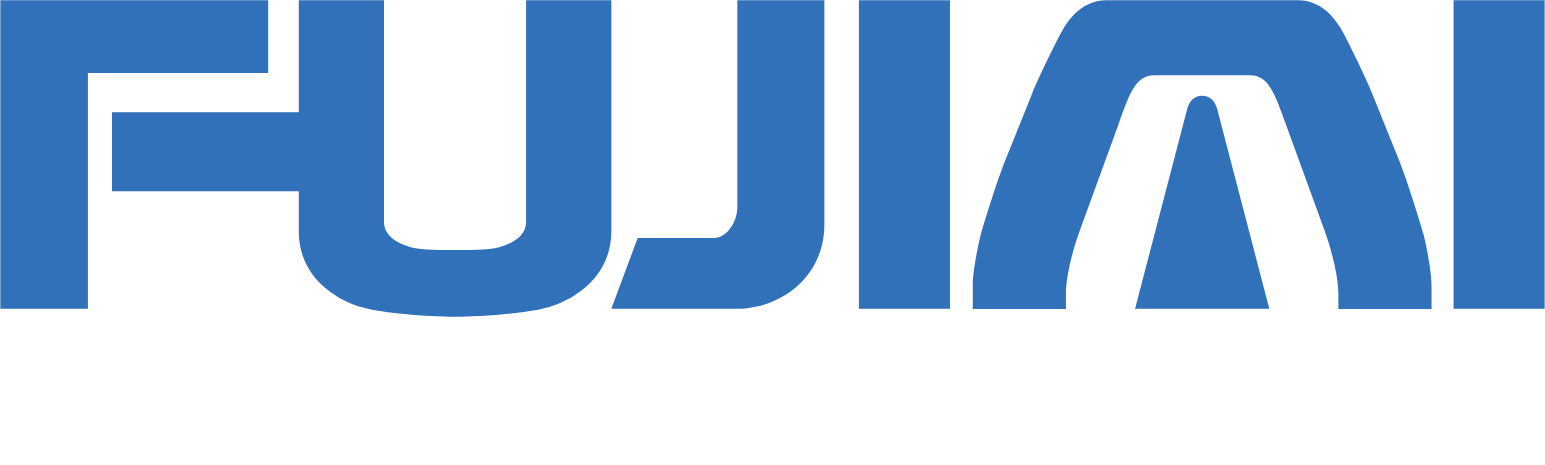 Fujimi Incorporated logo fulle size on a dark background (transparent PNG)