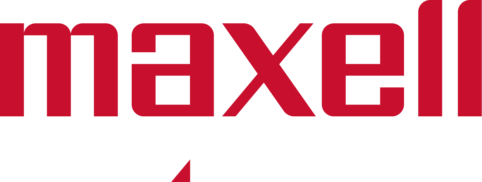Maxell, Ltd. Logo groß für dunkle Hintergründe (transparentes PNG)