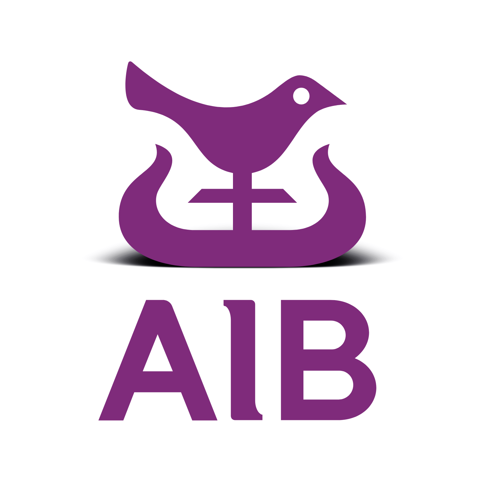 AIB Group (Allied Irish Banks)  logo on a dark background (transparent PNG)