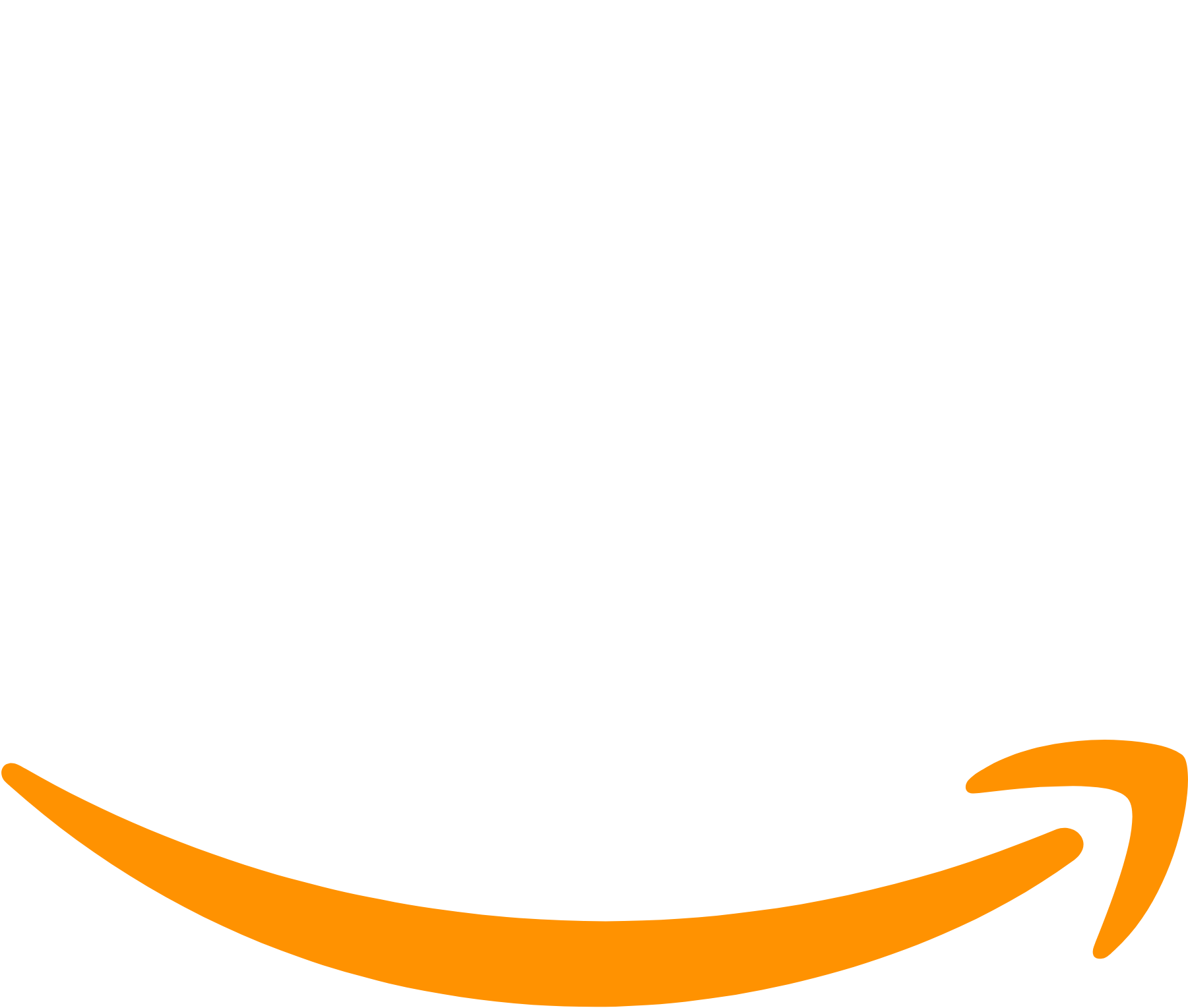 Amazon logo pour fonds sombres (PNG transparent)