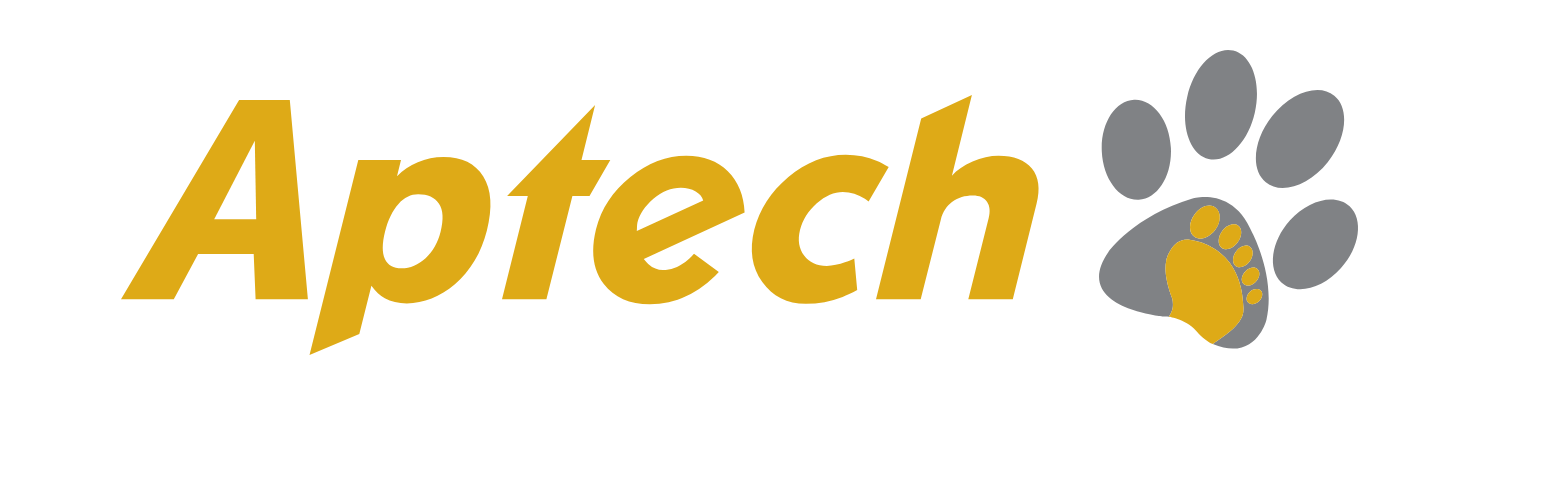 Aptech logo fulle size on a dark background (transparent PNG)