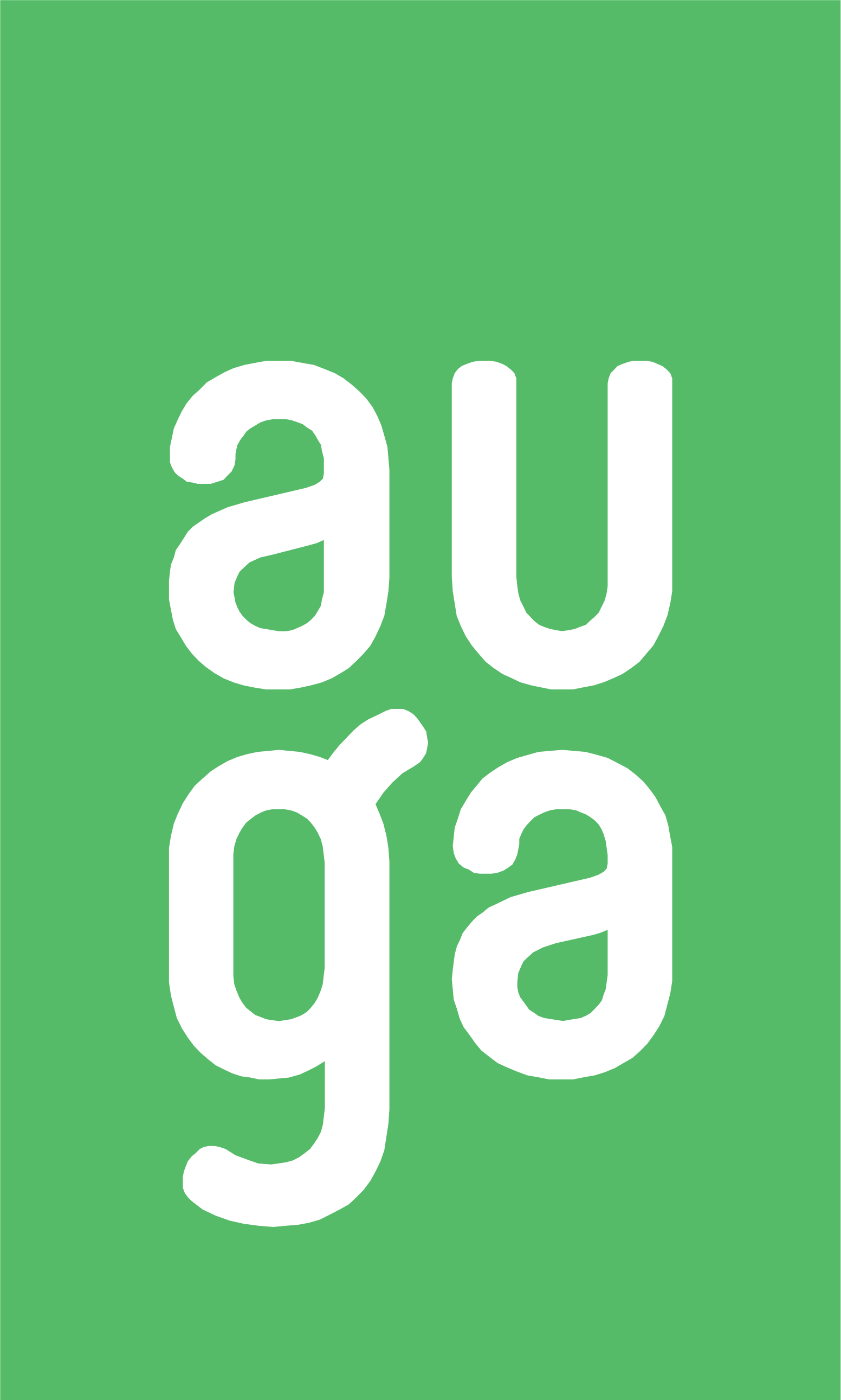 Auga Group AB logo grand pour les fonds sombres (PNG transparent)