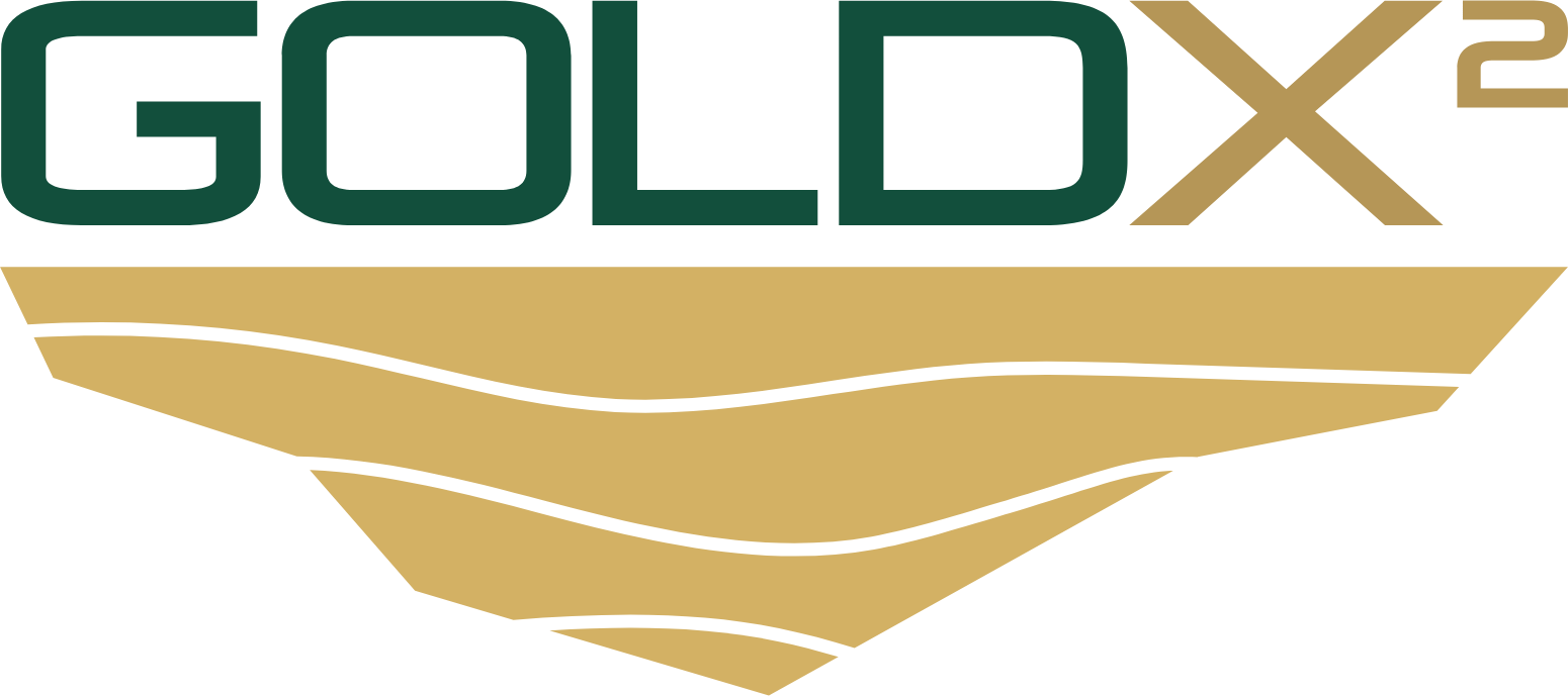 Gold X2 Mining logo (transparent PNG)