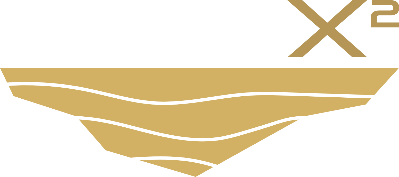 Gold X2 Mining logo on a dark background (transparent PNG)