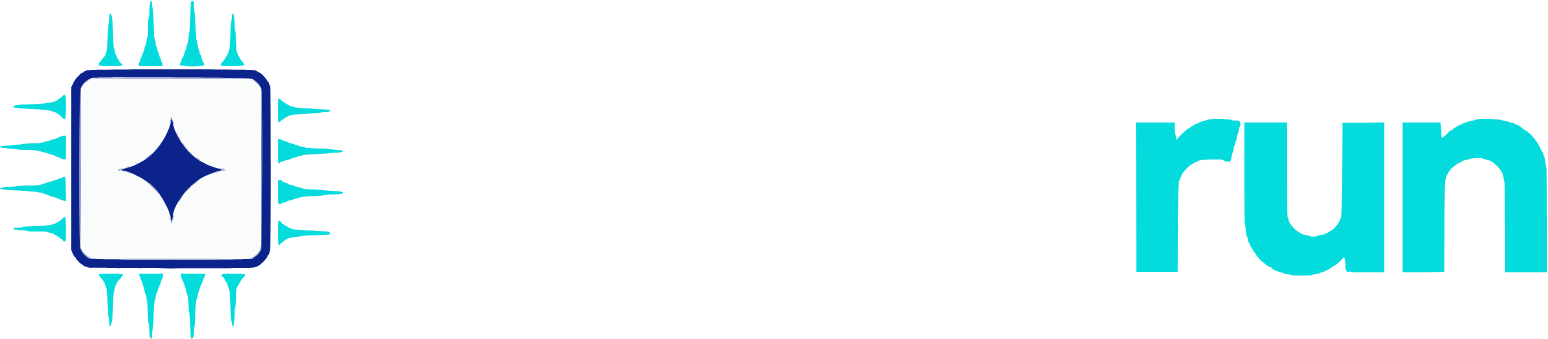 Boost Run logo fulle size on a dark background (transparent PNG)