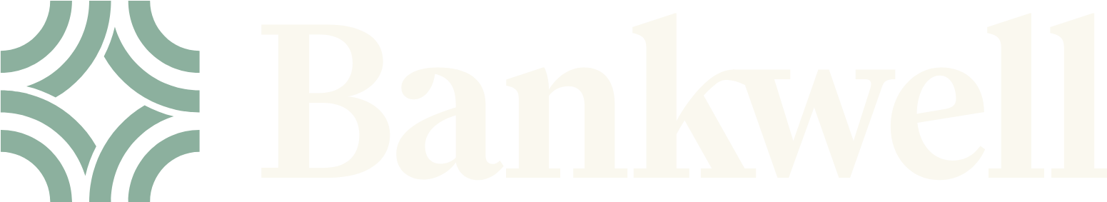 Bankwell Financial Group logo grand pour les fonds sombres (PNG transparent)
