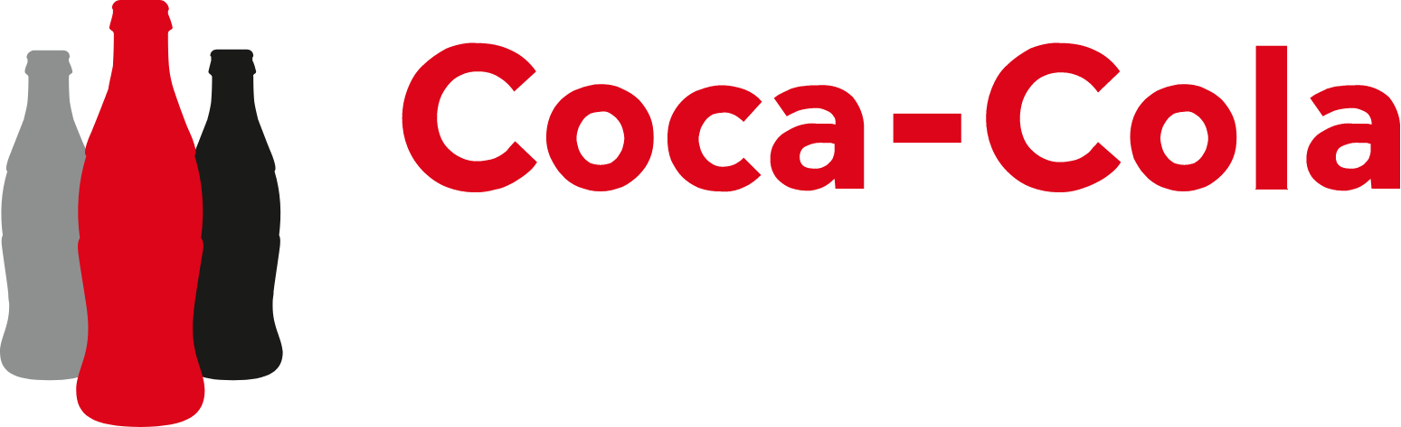 Coca-Cola HBC logo fulle size on a dark background (transparent PNG)