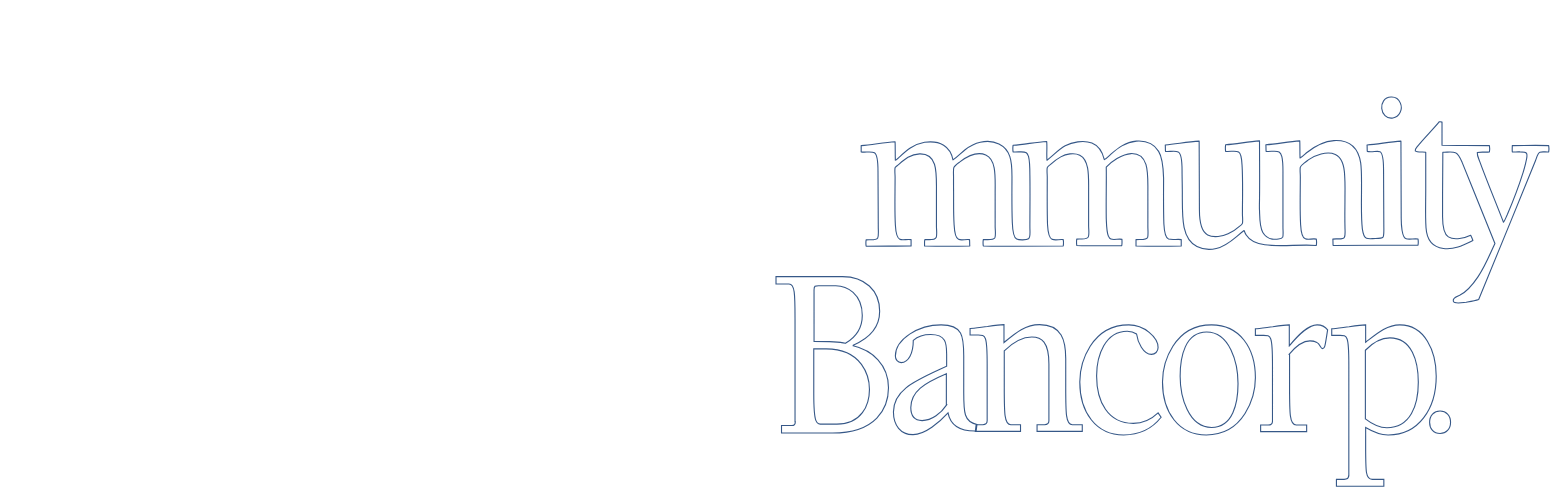 Community Bancorp logo fulle size on a dark background (transparent PNG)