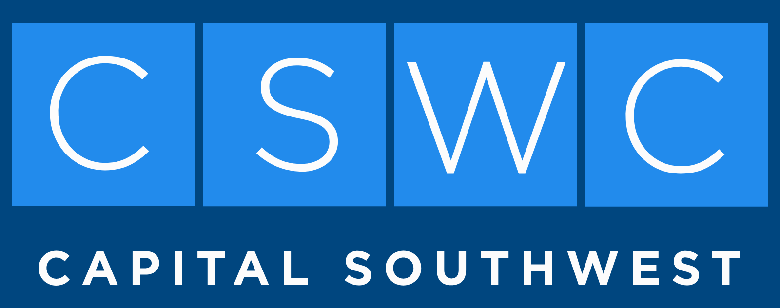 Capital Southwest Corporation logo fulle size on a dark background (transparent PNG)