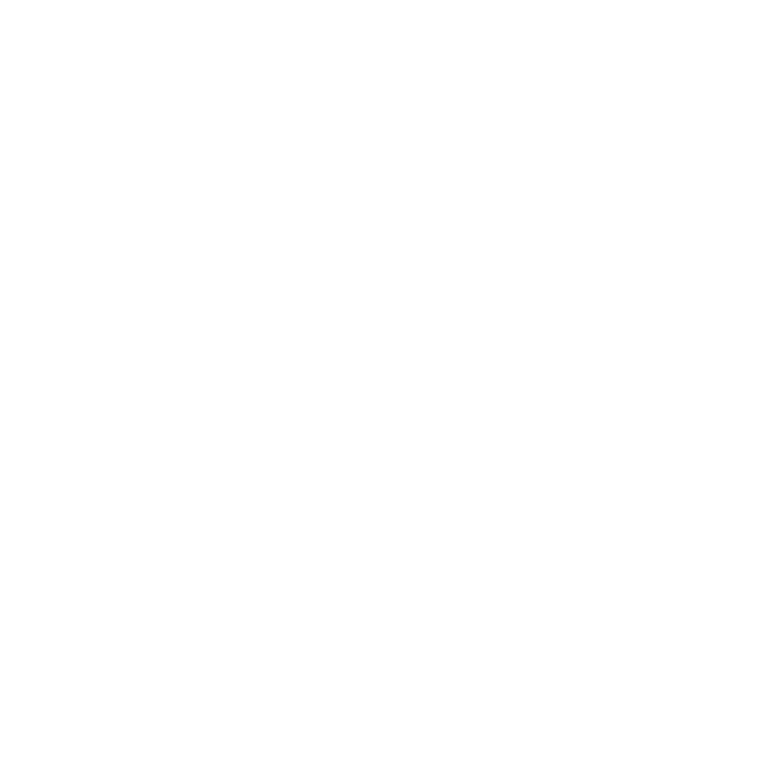 Cantaloupe Logo in monochromem Weiß (transparentes PNG)