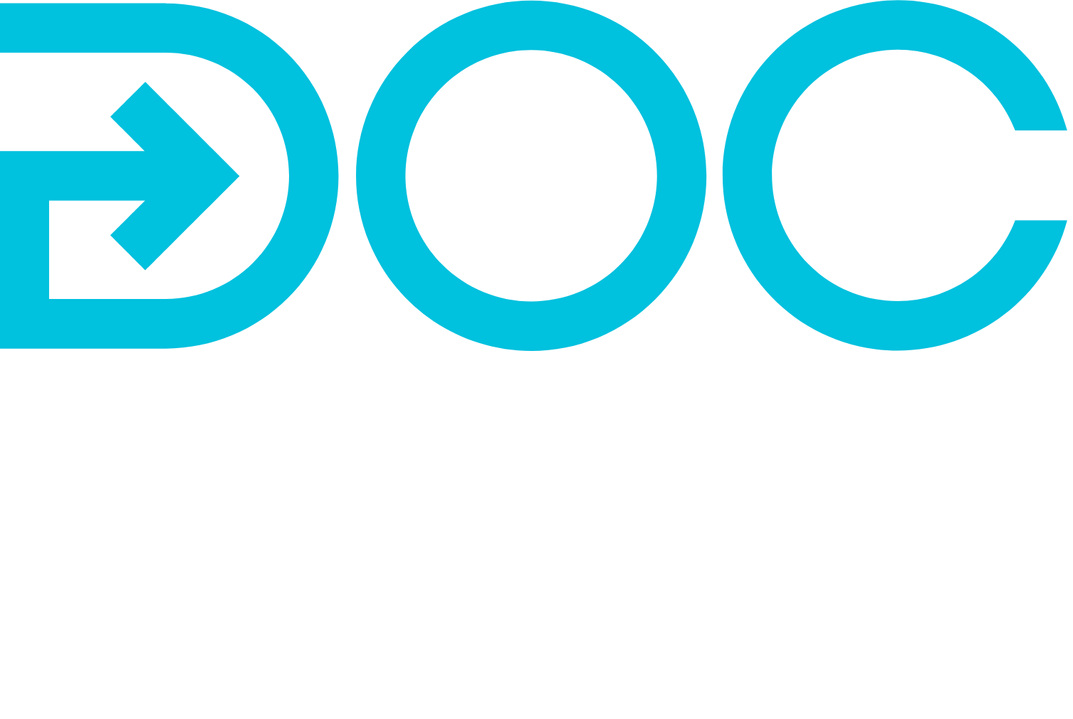 DocGo logo grand pour les fonds sombres (PNG transparent)