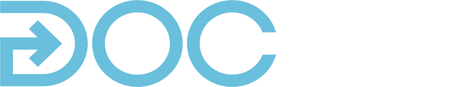 DocGo logo fulle size on a dark background (transparent PNG)