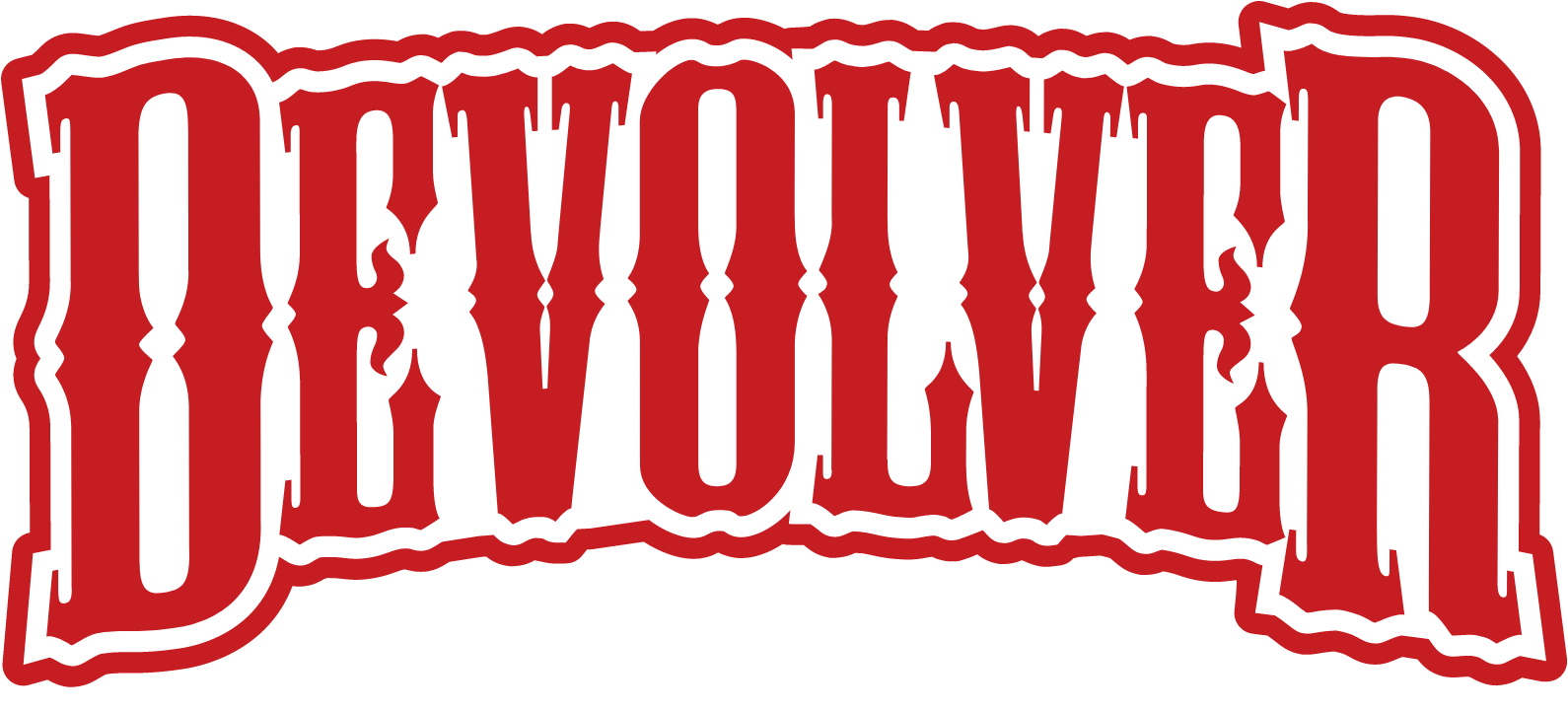 Devolver Digital logo fulle size on a dark background (transparent PNG)