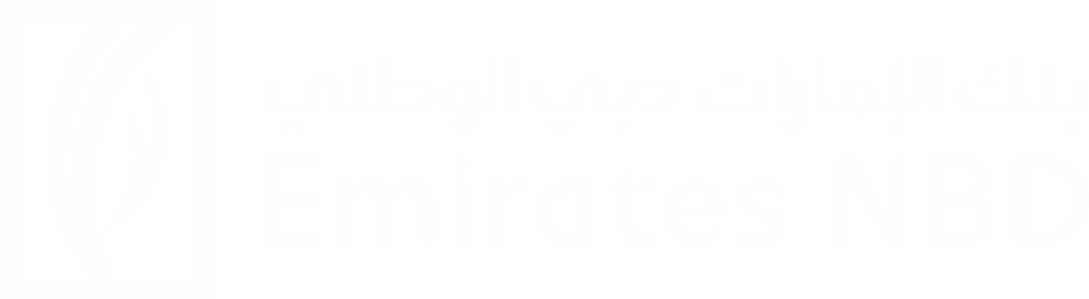 Emirates NBD Bank PJSC logo fulle size on a dark background (transparent PNG)