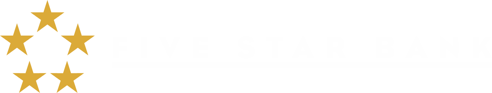 Five Star Bancorp logo fulle size on a dark background (transparent PNG)