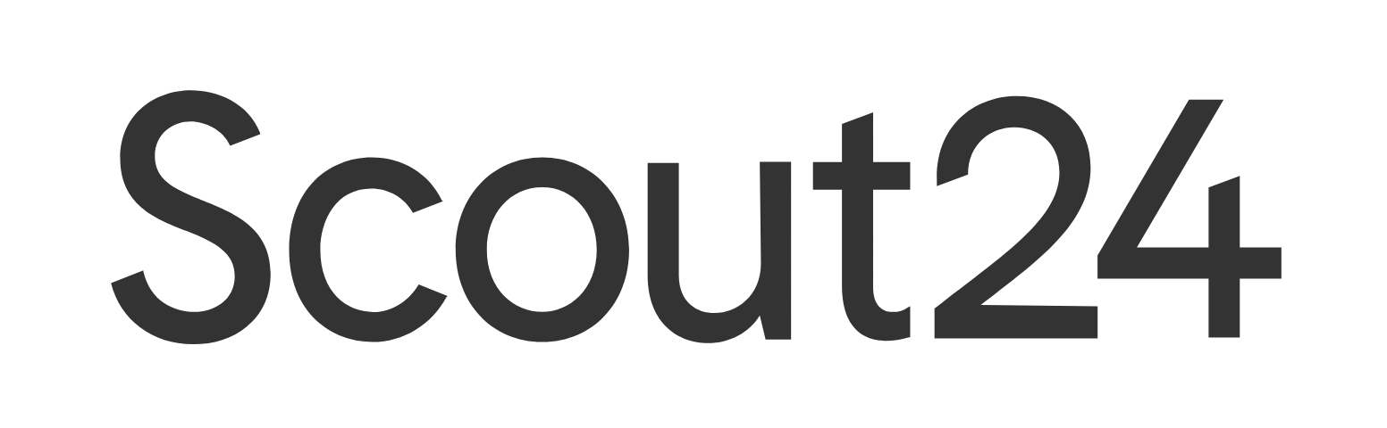 Scout24 (ImmoScout24) logo pour fonds sombres (PNG transparent)