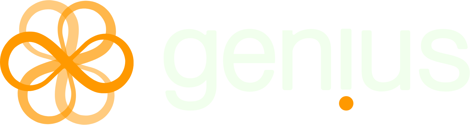 Genius Group logo fulle size on a dark background (transparent PNG)