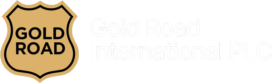 Gold Road International p.l.c. logo grand pour les fonds sombres (PNG transparent)