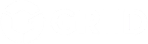 GRIID Infrastructure logo fulle size on a dark background (transparent PNG)