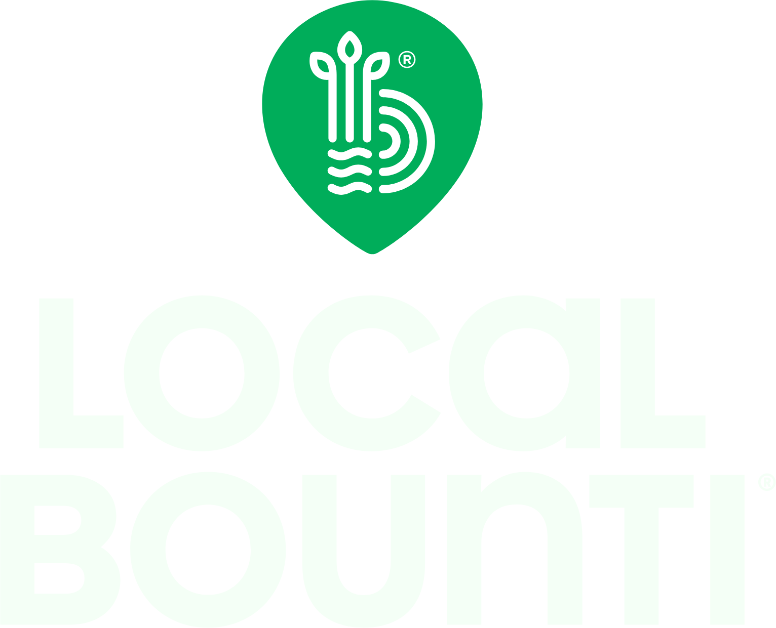 Local Bounti logo fulle size on a dark background (transparent PNG)