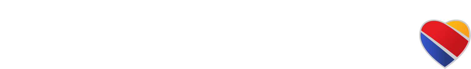 Southwest Airlines logo fulle size on a dark background (transparent PNG)