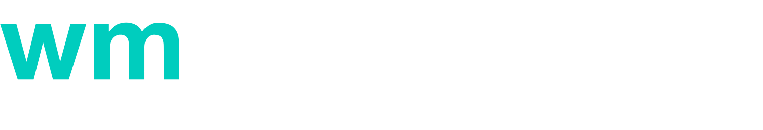 WM Technology logo fulle size on a dark background (transparent PNG)