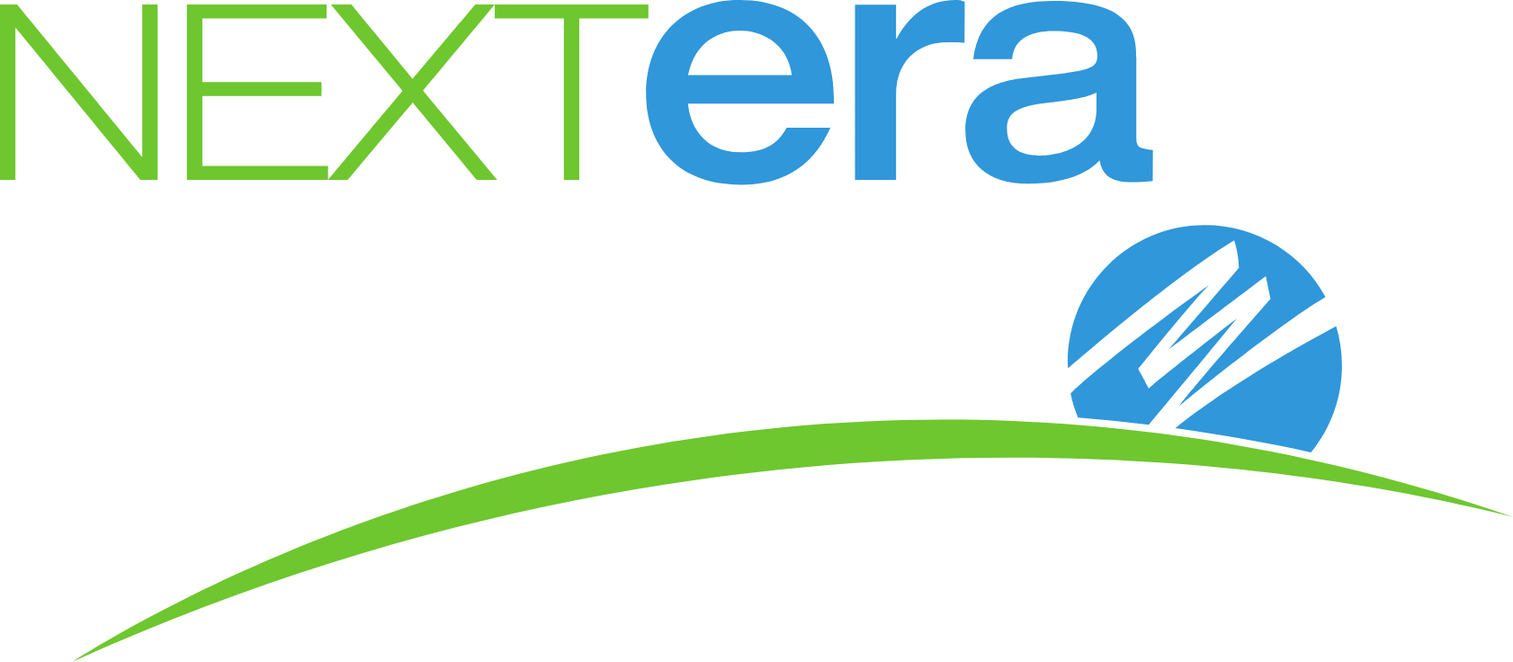 Nextera Energy Logo groß für dunkle Hintergründe (transparentes PNG)