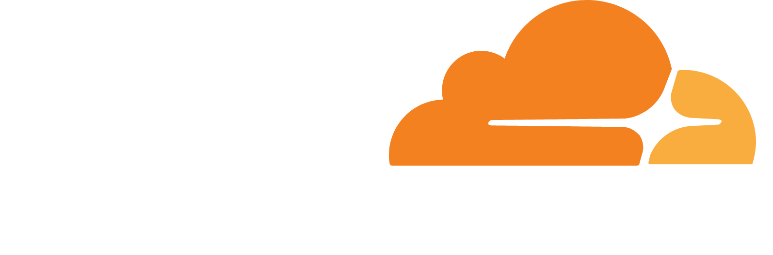 Cloudflare logo large for dark backgrounds (transparent PNG)