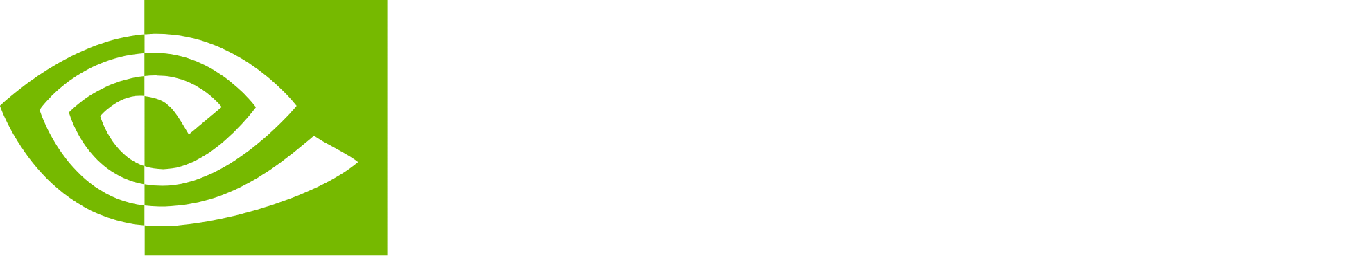 NVIDIA logo large for dark backgrounds (transparent PNG)