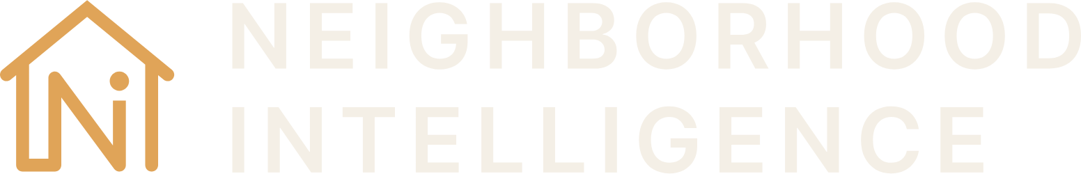Neighborhood Intelligence logo fulle size on a dark background (transparent PNG)