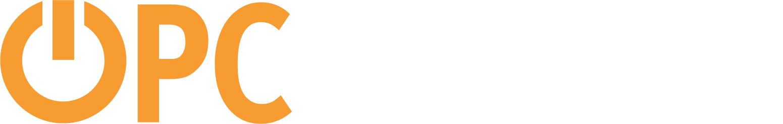 OPC Energy
 logo fulle size on a dark background (transparent PNG)