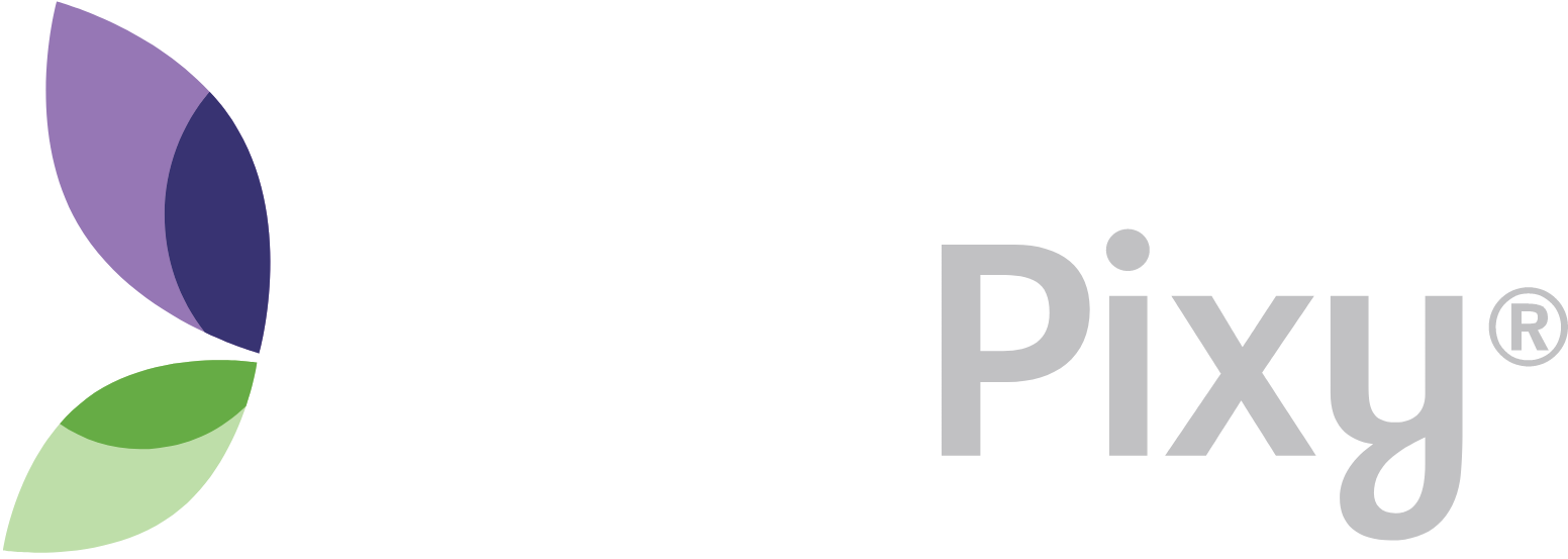 ShiftPixy logo fulle size on a dark background (transparent PNG)