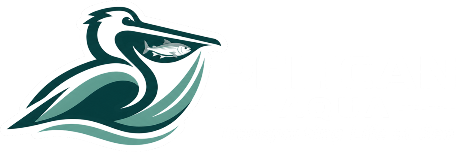 Pelican Aqua Holding logo fulle size on a dark background (transparent PNG)