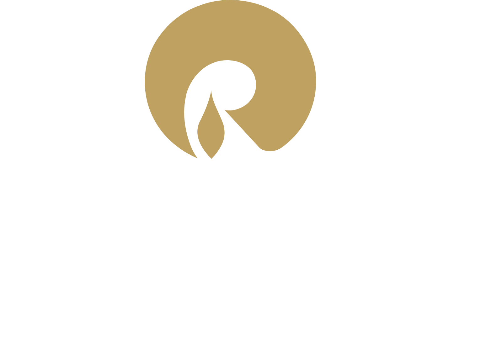Reliance Industries Logo groß für dunkle Hintergründe (transparentes PNG)
