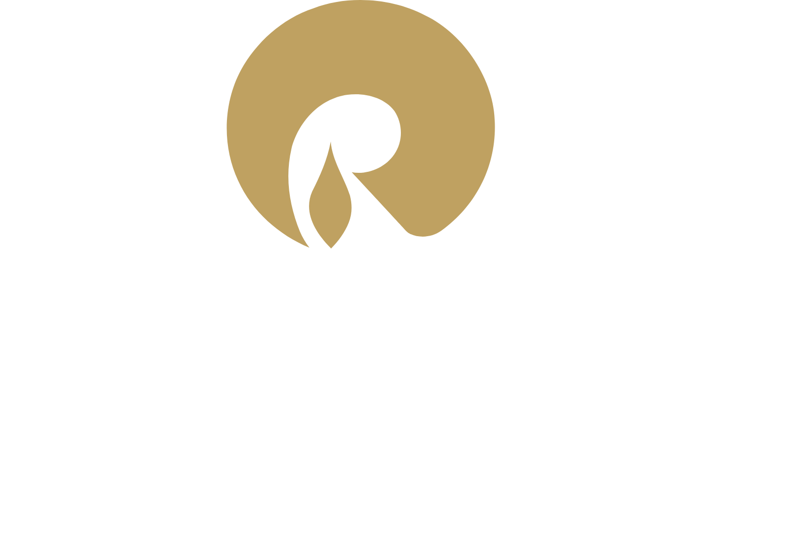 Reliance Industries logo fulle size on a dark background (transparent PNG)