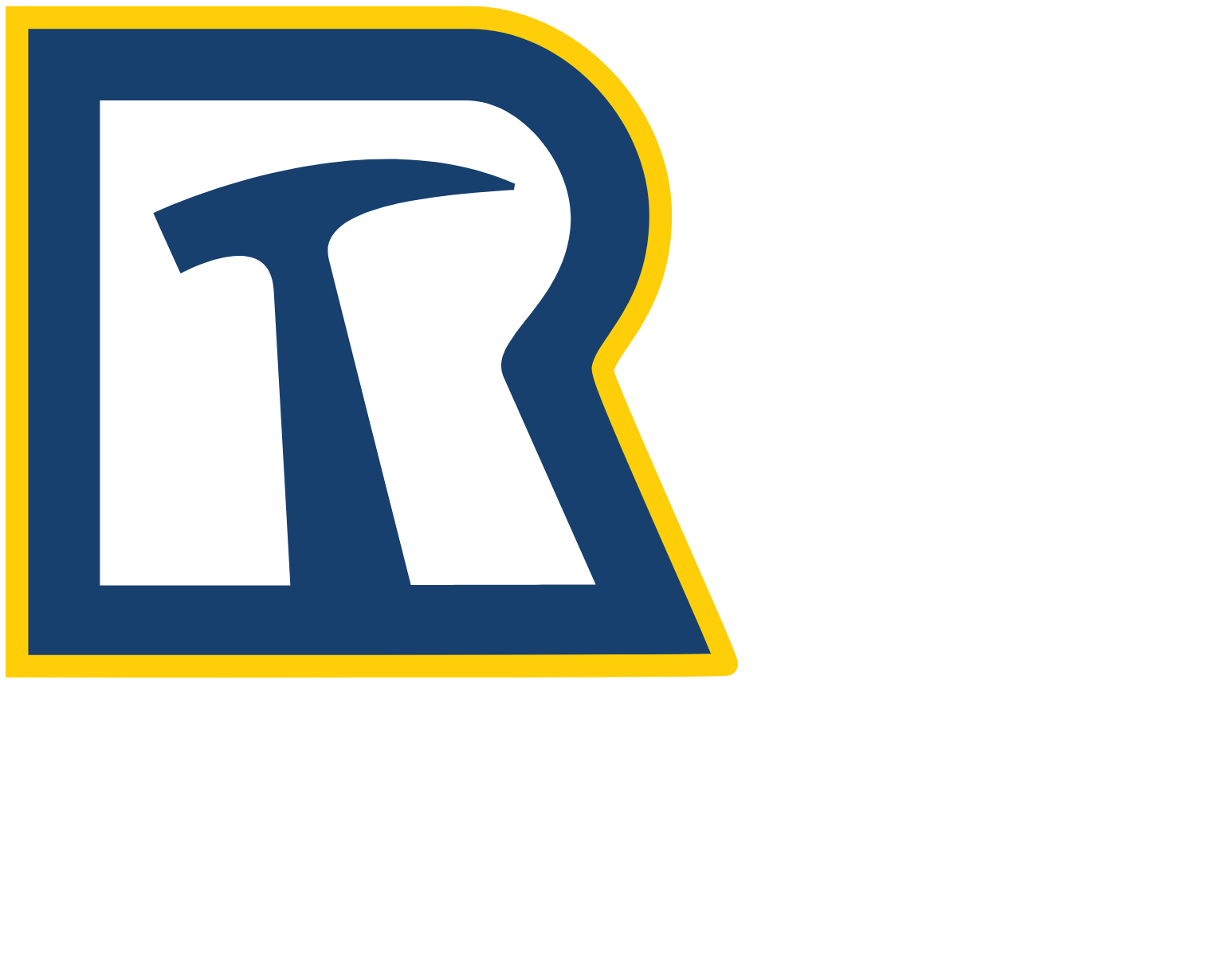 Resolute Mining logo grand pour les fonds sombres (PNG transparent)