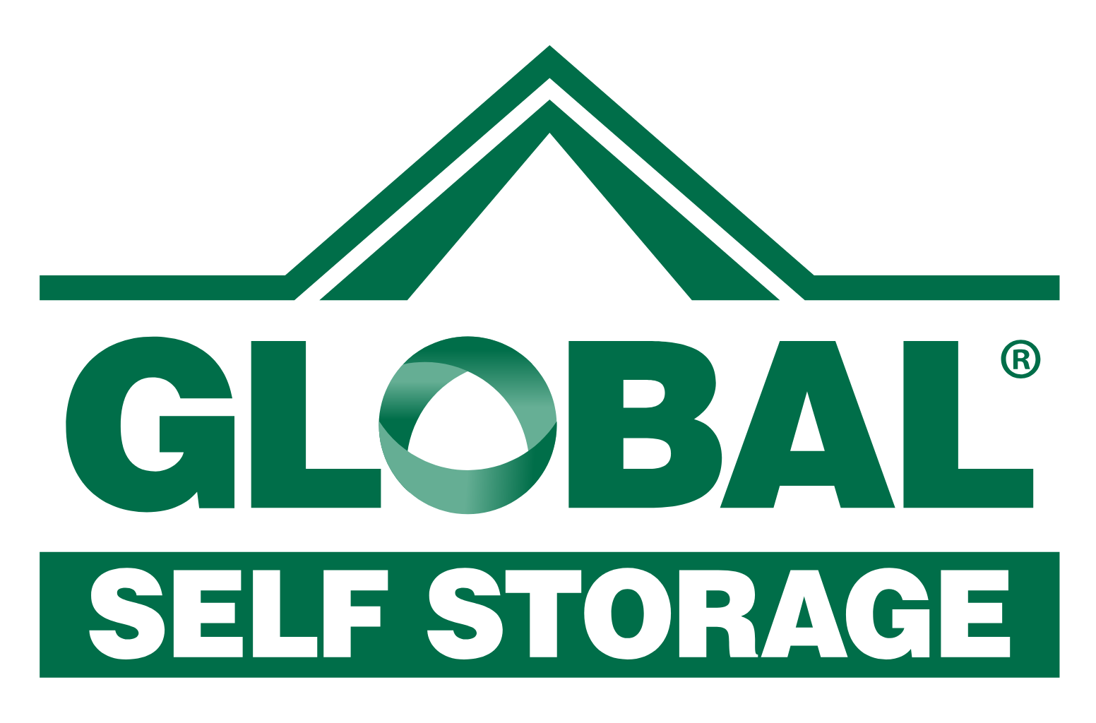 Global Self Storage Logo groß für dunkle Hintergründe (transparentes PNG)