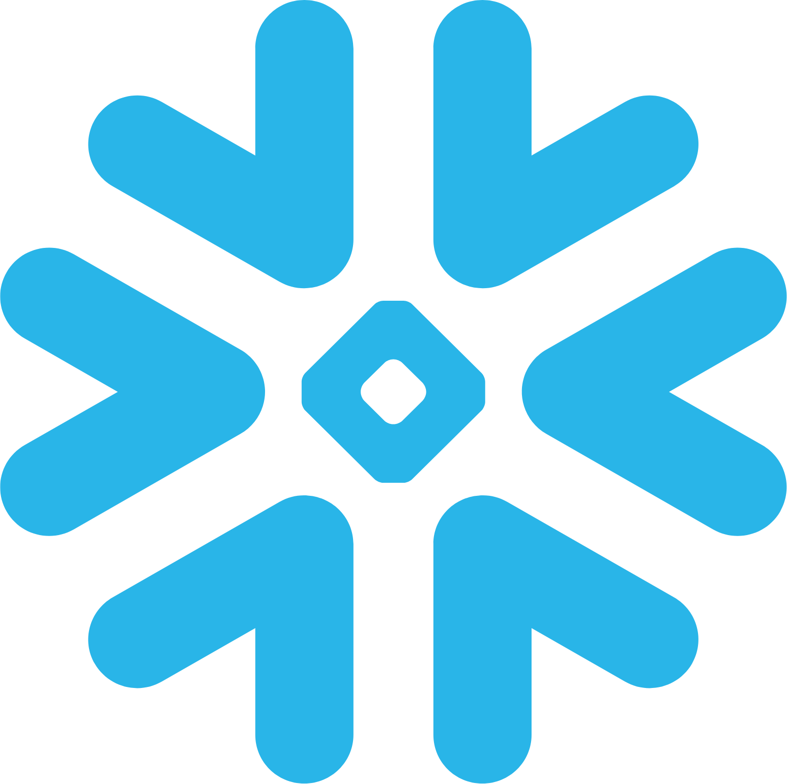 Snowflake logo (transparent PNG)