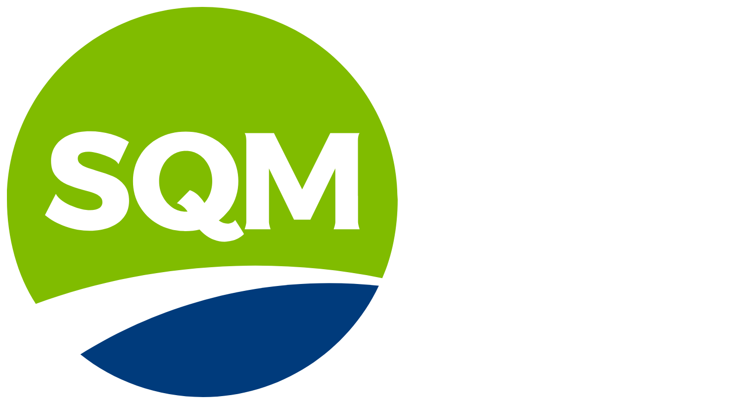 Sociedad Química y Minera logo fulle size on a dark background (transparent PNG)