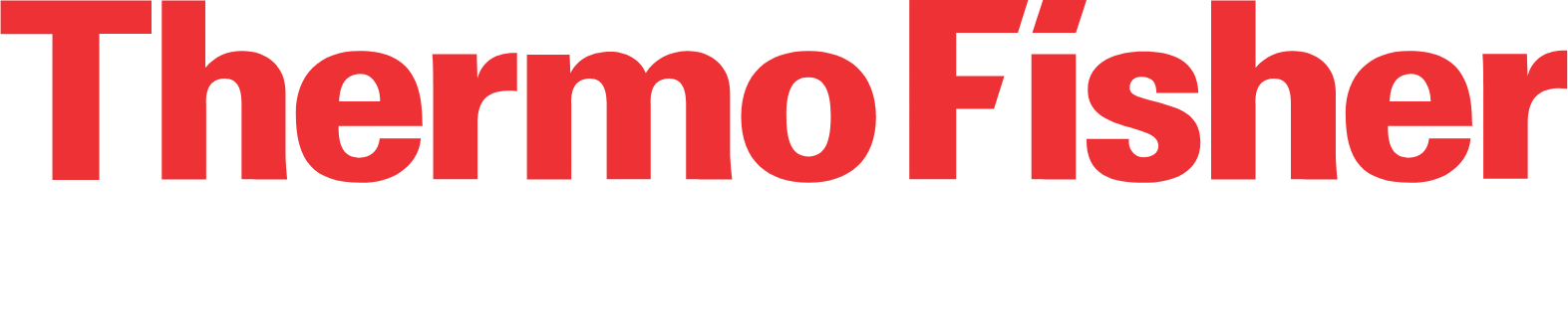 Thermo Fisher Scientific logo fulle size on a dark background (transparent PNG)