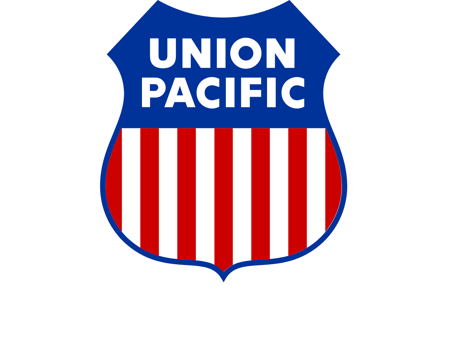 Union Pacific Corporation Logo groß für dunkle Hintergründe (transparentes PNG)