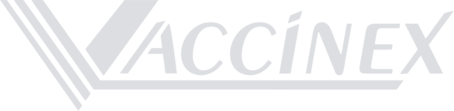 Vaccinex logo fulle size on a dark background (transparent PNG)