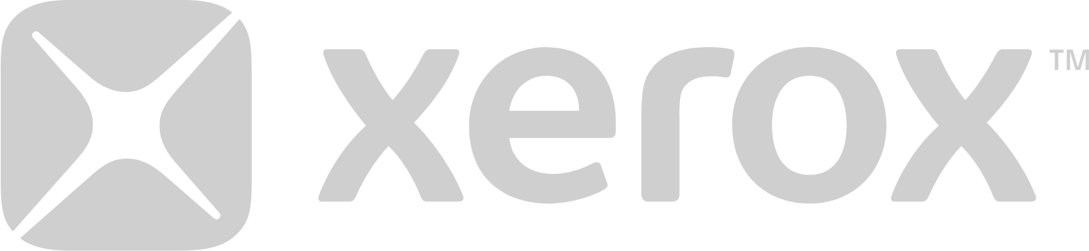 Xerox Logo groß für dunkle Hintergründe (transparentes PNG)